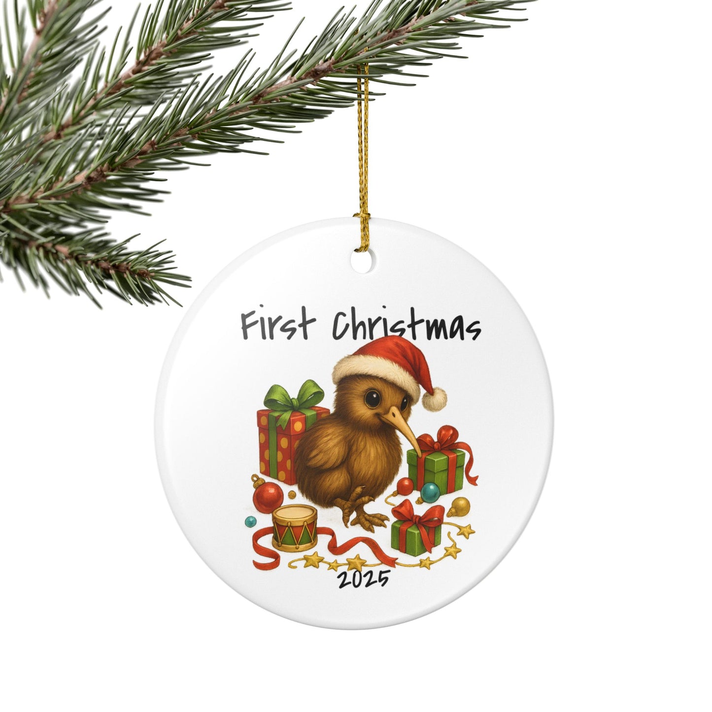 First Christmas Kiwi 3 - New Zealand Animal Christmas Ornament – 2025 Festive Keepsake