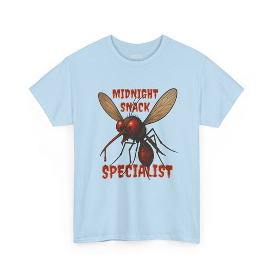 Midnight Snack Specialist – Adult T-Shirt | Funny Aussie Mozzie Vampire Design | Waratah and Wood Pride and Play Collection