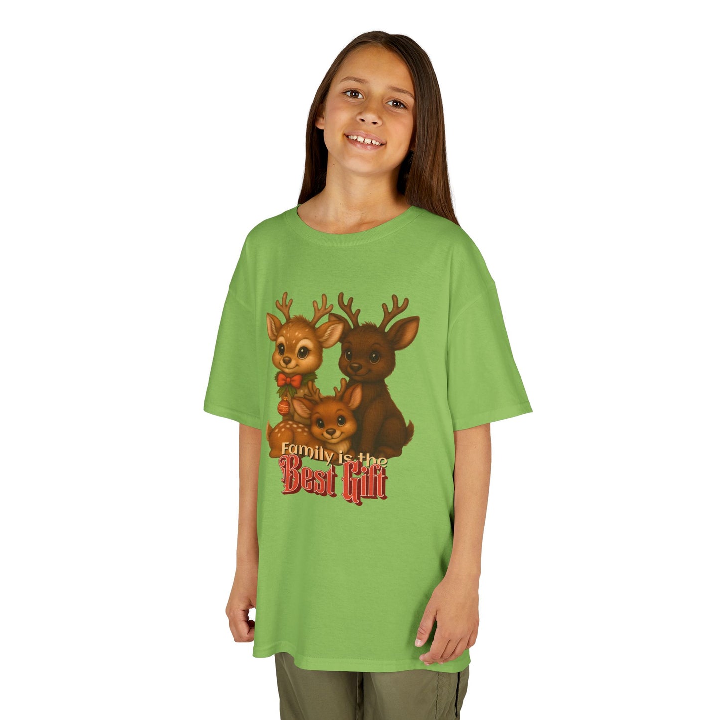 Family is the Best Gift – Kids T-Shirt | Kangaroo Christmas Design | Gumleaf Gang Festive Friends