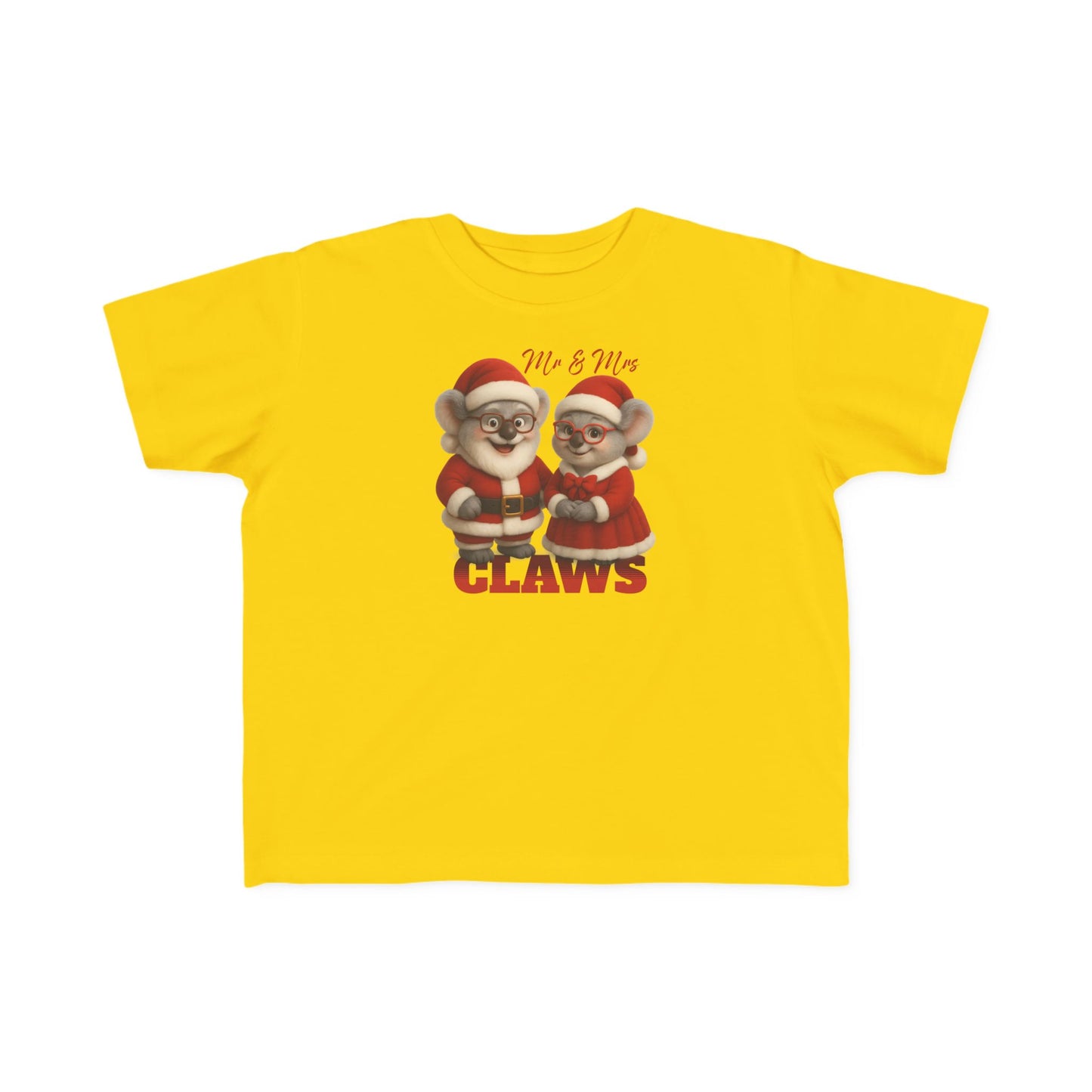 Mr and Mrs Claws – Toddler T-Shirt | Koala Santa and Mrs Claws Design | Gumleaf Gang Festive Friends