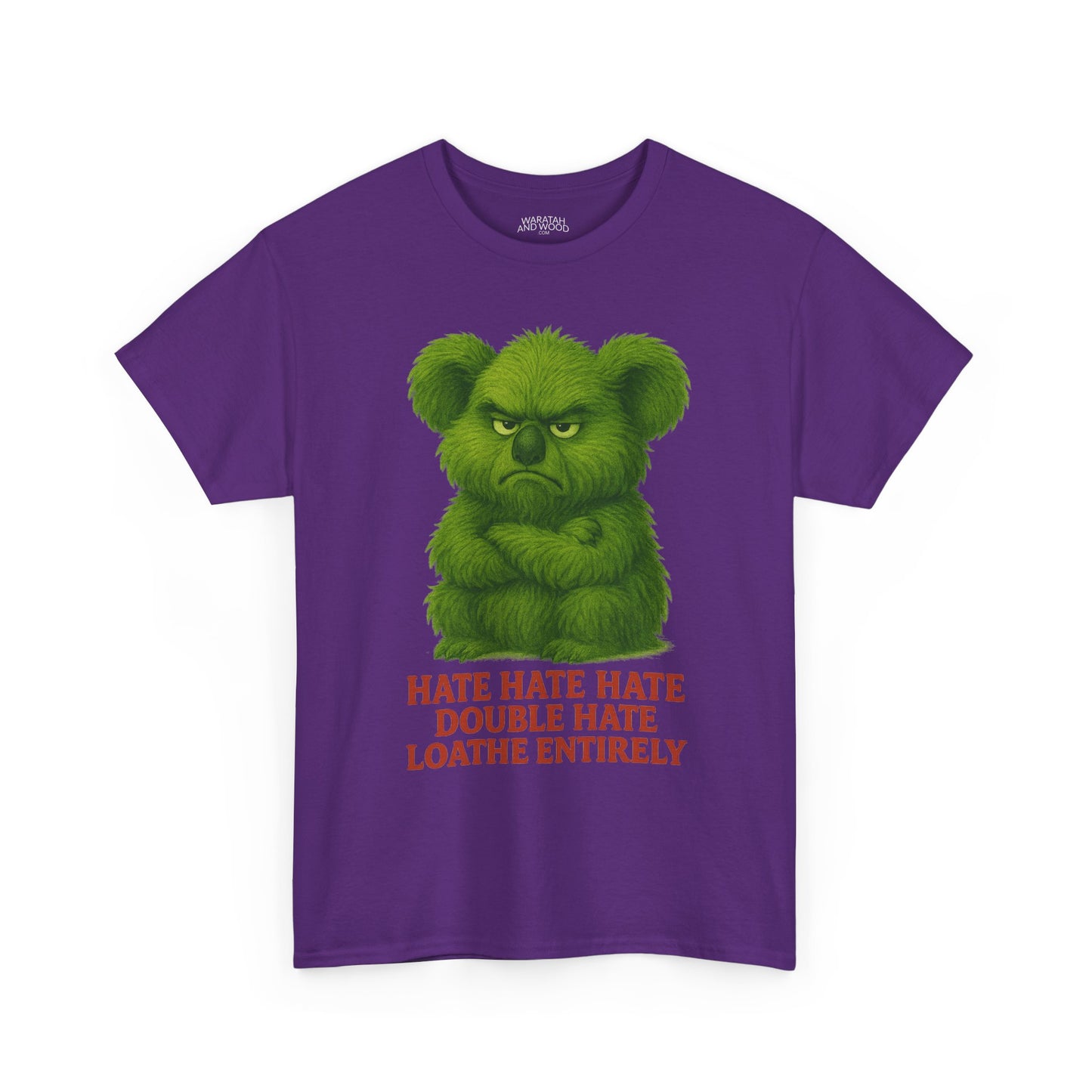 Grumpy Green Koala Christmas – Adult T-Shirt | Native Wildlife Design | Gumleaf Gang Festive Friends