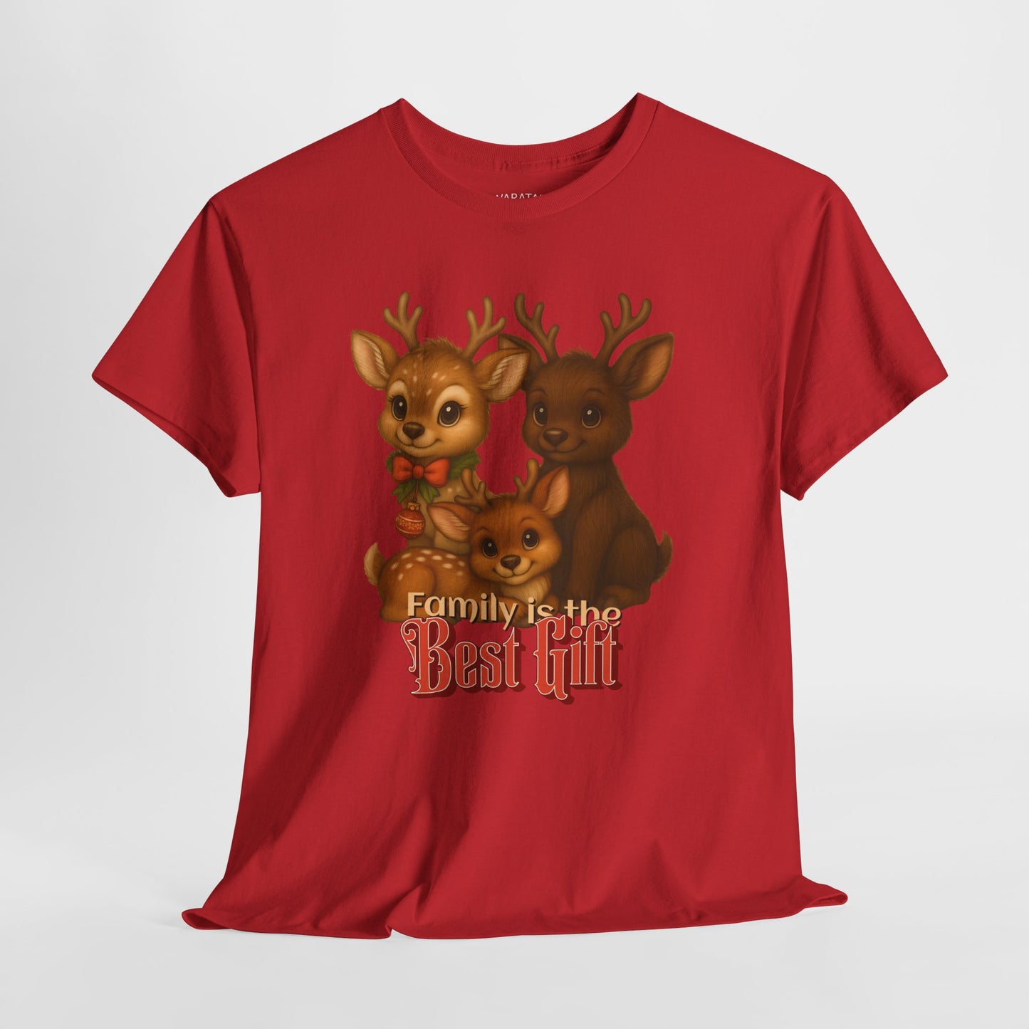 Family is the Best Gift – Adult T-Shirt | Kangaroo Christmas Design | Gumleaf Gang Festive Friends