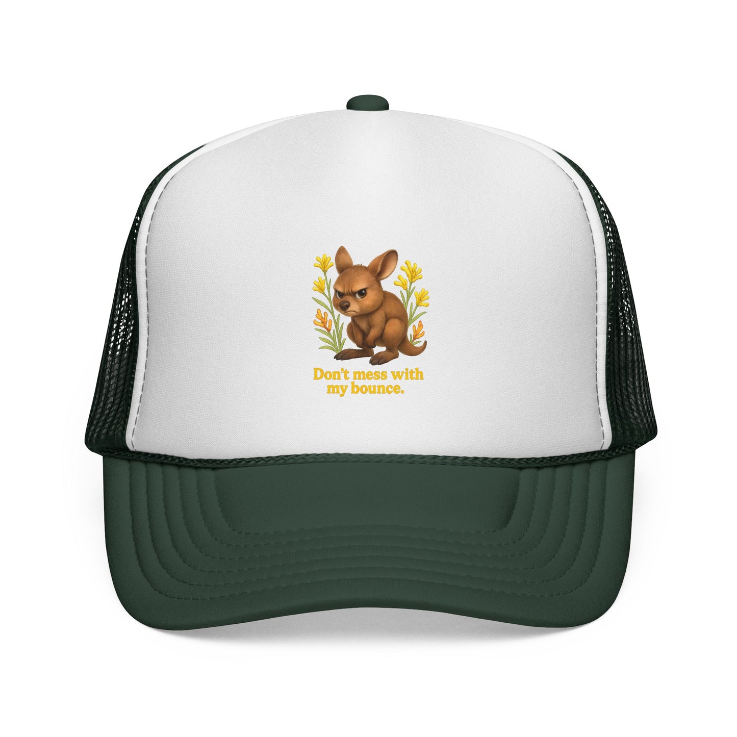 Don’t Mess With My Bounce – Trucker Cap | Kangaroo Joey Design | Gumleaf Gang Mischief Makers