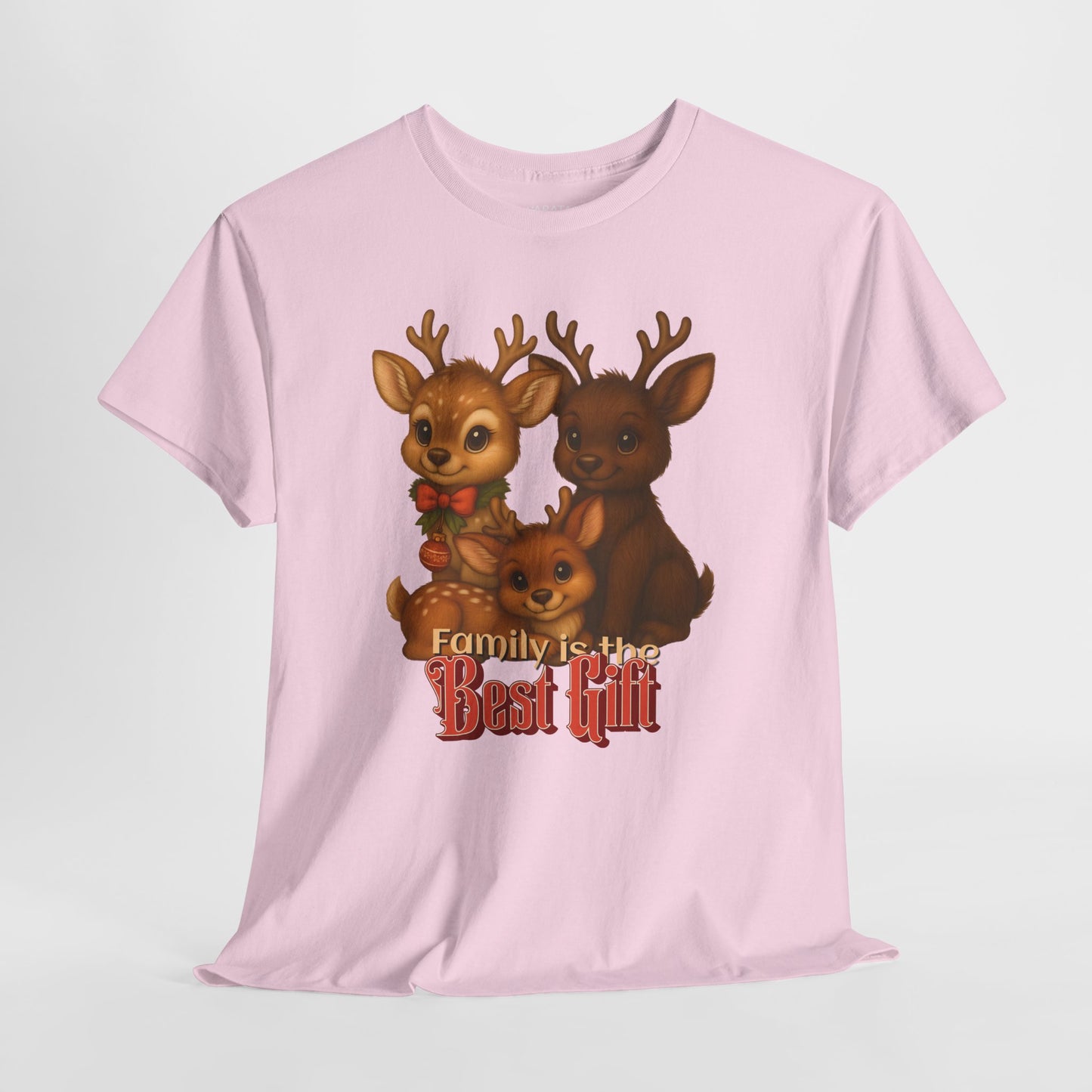 Family is the Best Gift – Adult T-Shirt | Kangaroo Christmas Design | Gumleaf Gang Festive Friends