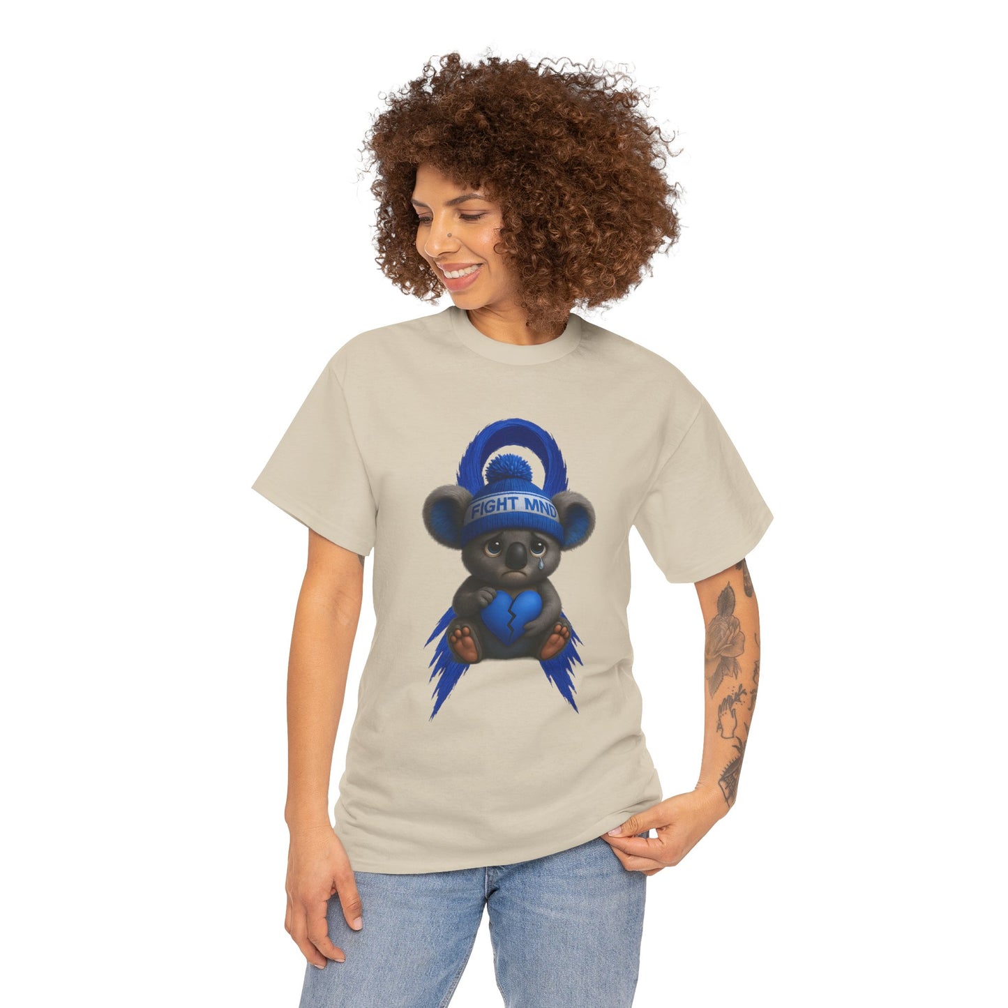 MND Awareness Koala – Adult T-Shirt | Support Motor Neurone Disease Research | Waratah and Wood Comfort and Courage Collection