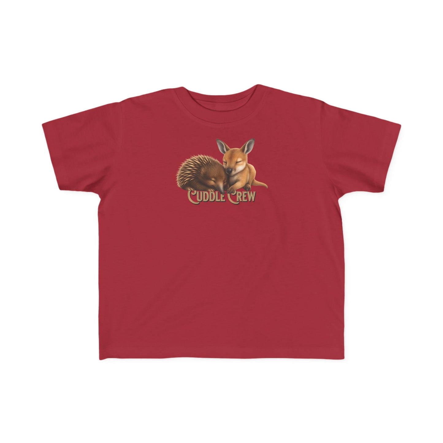Cuddle Crew - Toddler T-Shirt | Kangaroo and Echidna Australian Wildlife Design | Gumleaf Gang Bushland Bonds