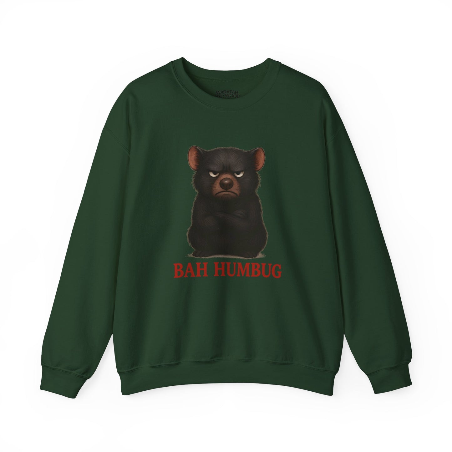 Bah Humbug Christmas – Adult Sweatshirt | Tasmanian Devil Design | Gumleaf Gang Festive Friends