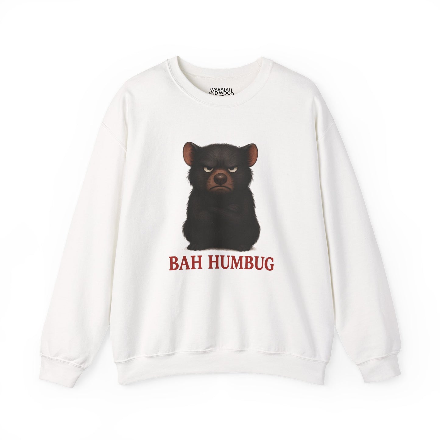 Bah Humbug Christmas – Adult Sweatshirt | Tasmanian Devil Design | Gumleaf Gang Festive Friends