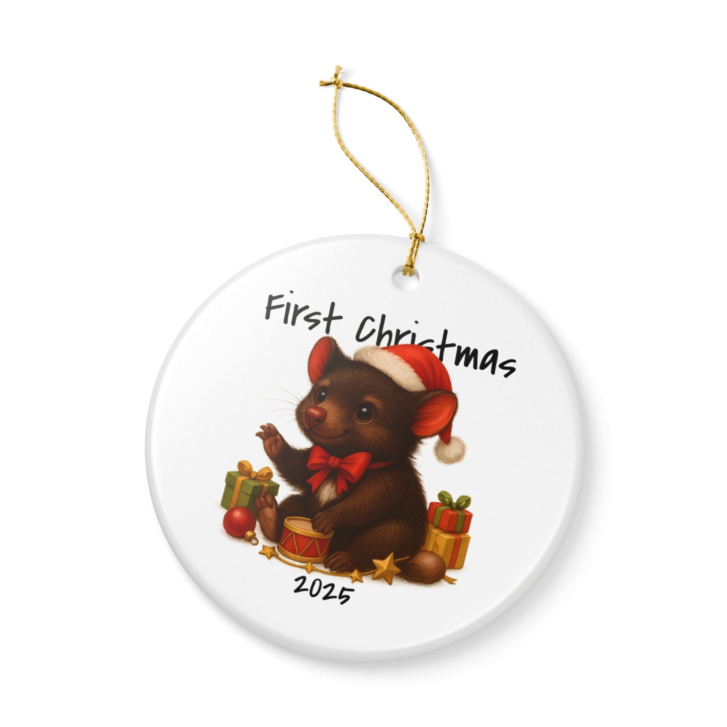 First Christmas Tasmanian Devil 2 - Australian Animal Christmas Ornament – 2025 Festive Keepsake