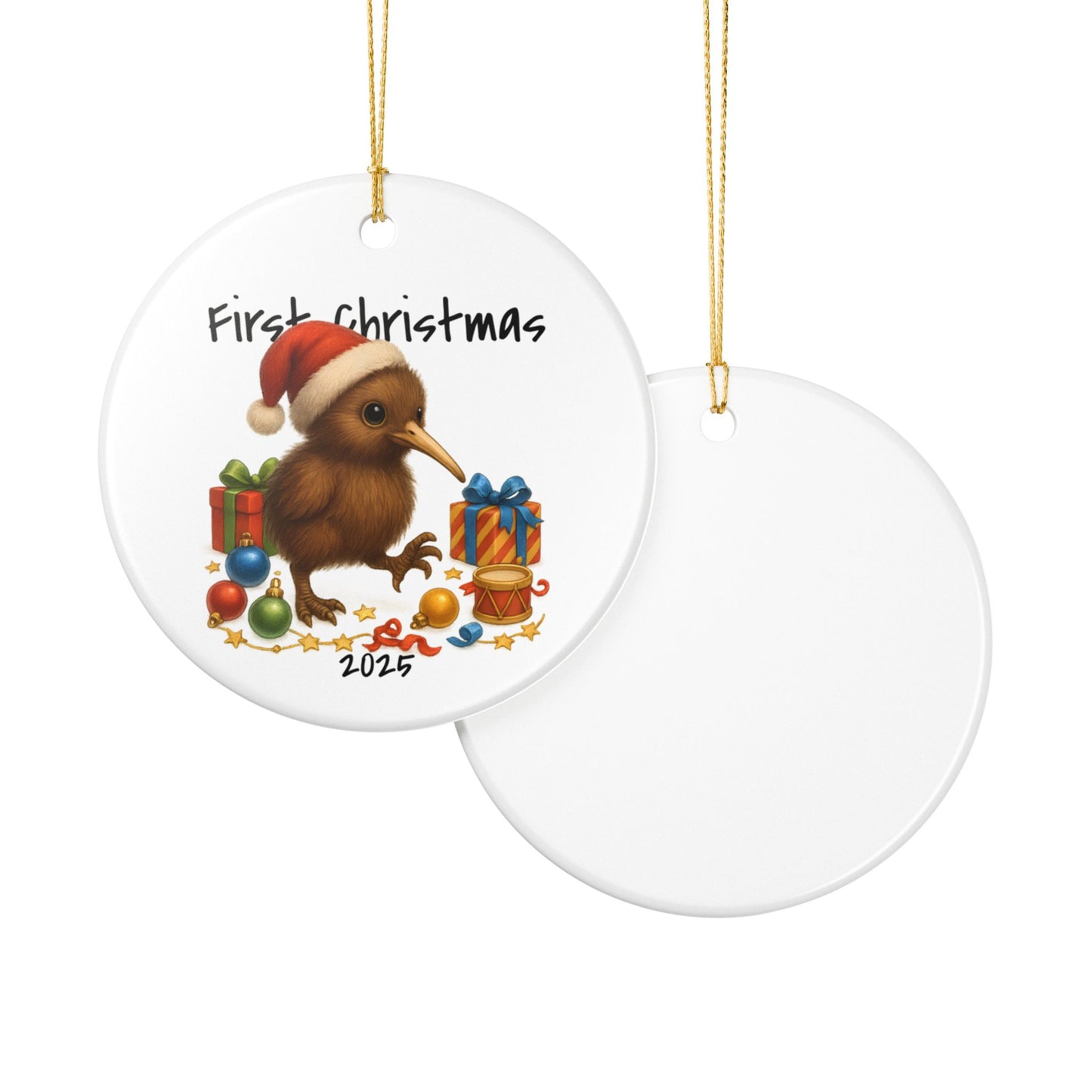 First Christmas Kiwi 2 - New Zealand Animal Christmas Ornament – 2025 Festive Keepsake