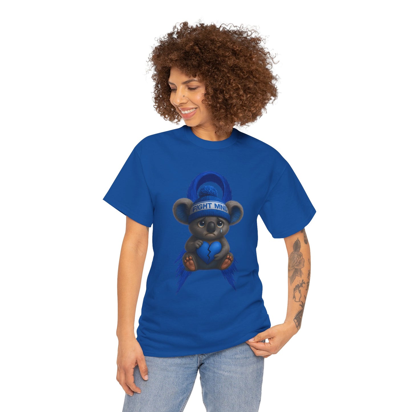 MND Awareness Koala – Adult T-Shirt | Support Motor Neurone Disease Research | Waratah and Wood Comfort and Courage Collection