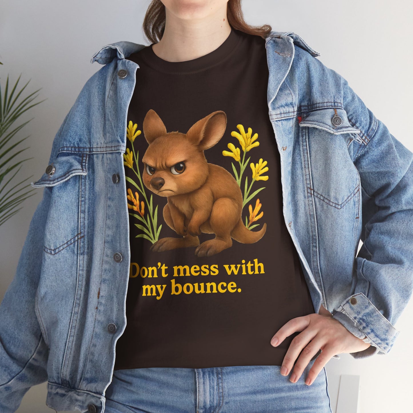 Don’t Mess With My Bounce – Adult T-Shirt | Kangaroo Joey Design | Gumleaf Gang Mischief Makers