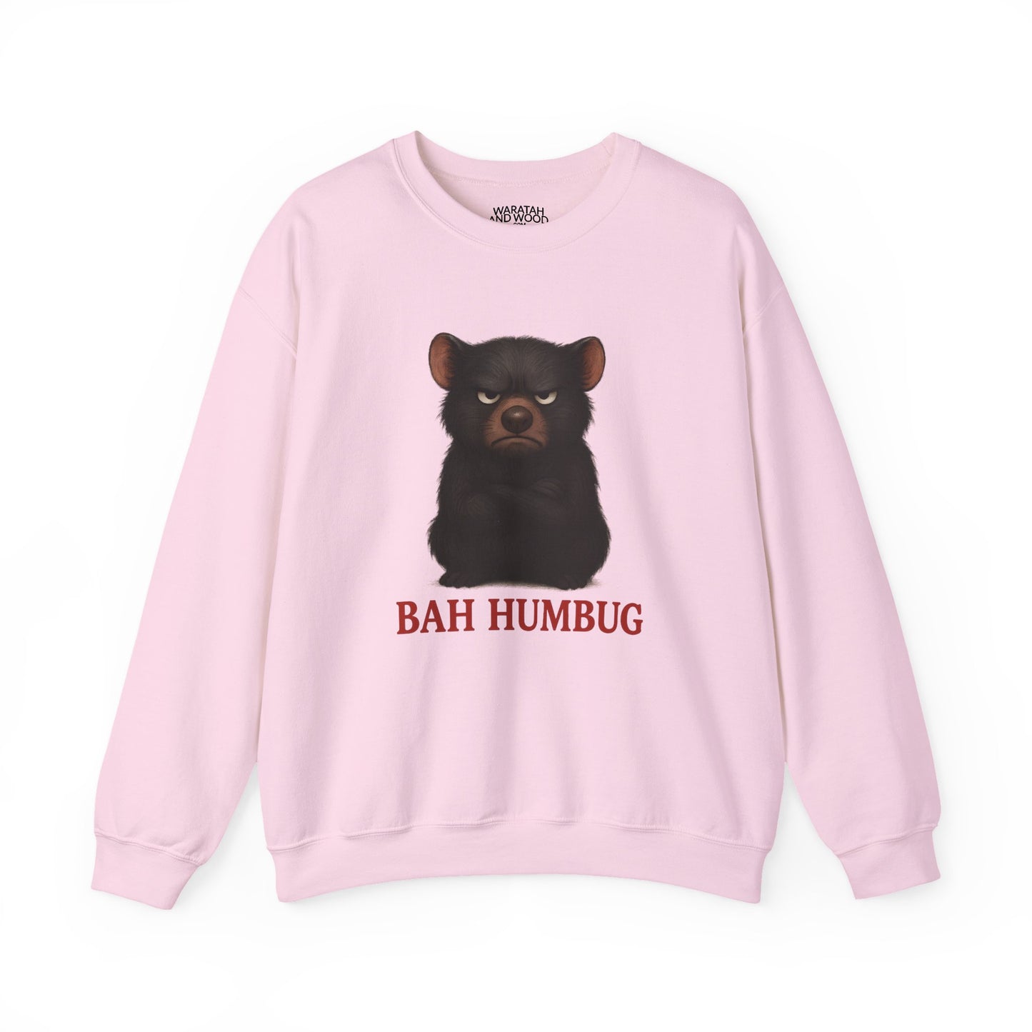 Bah Humbug Christmas – Adult Sweatshirt | Tasmanian Devil Design | Gumleaf Gang Festive Friends