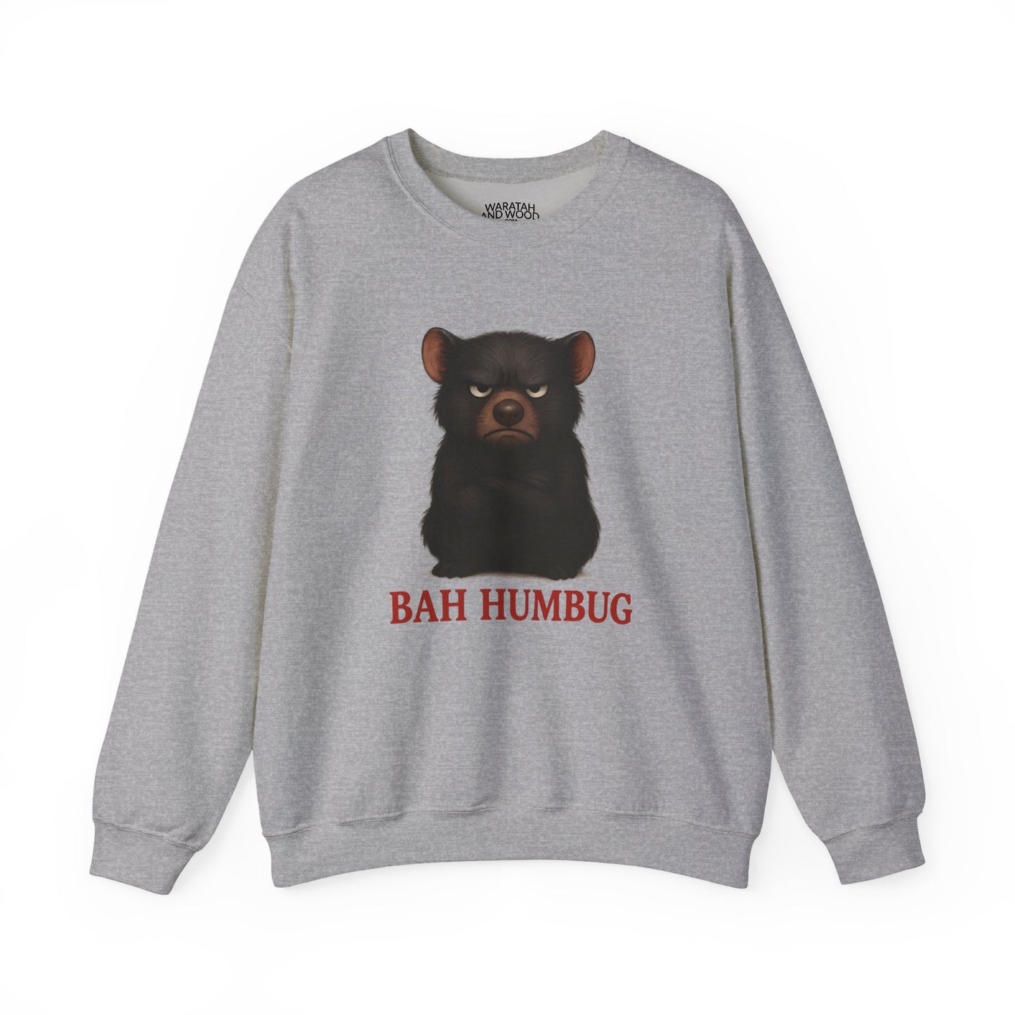Bah Humbug Christmas – Adult Sweatshirt | Tasmanian Devil Design | Gumleaf Gang Festive Friends