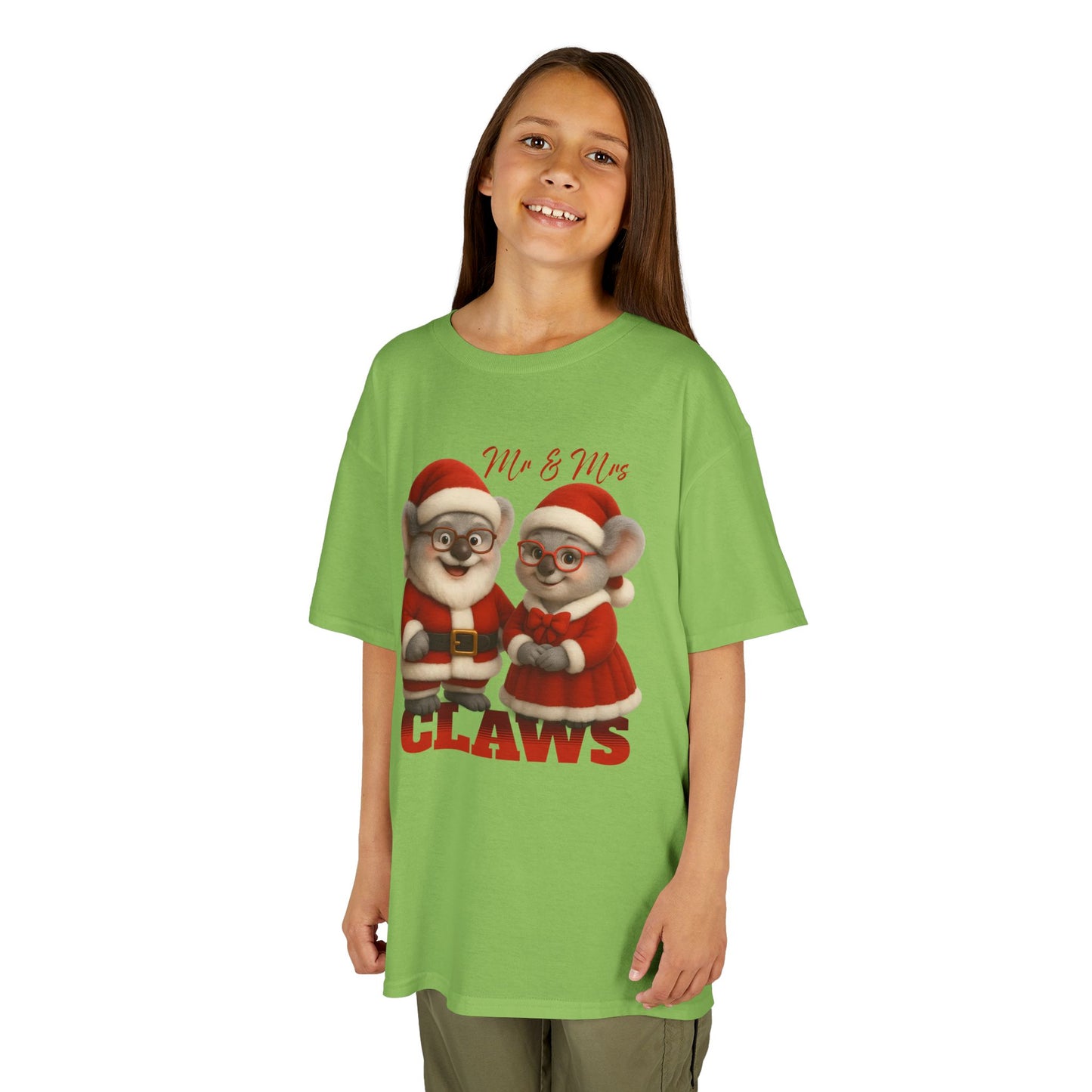 Mr and Mrs Claws – Kids T-Shirt | Koala Santa and Mrs Claws Design | Gumleaf Gang Festive Friends