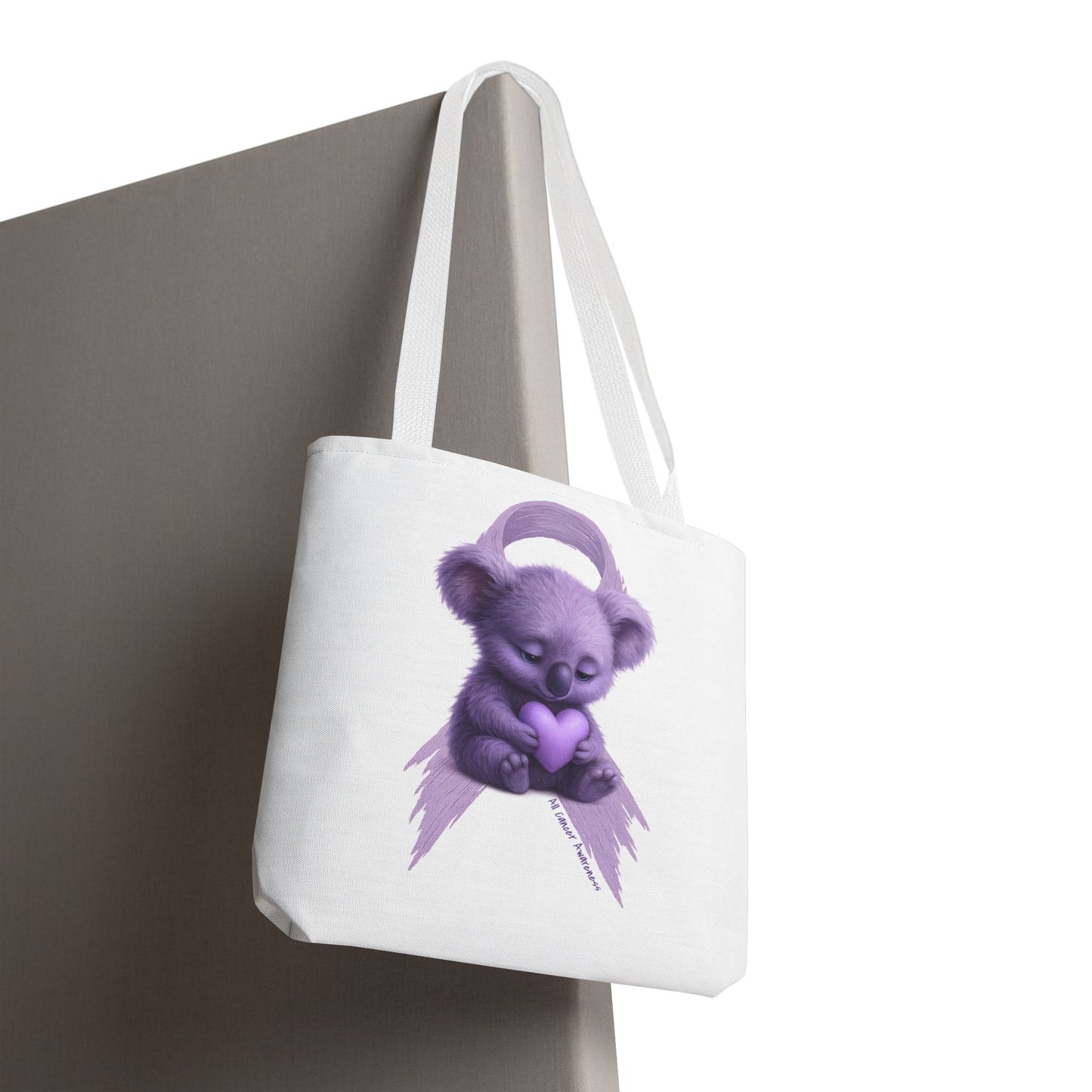 All Cancer Awareness Koala – Lavender Heart  - Tote Bag | Waratah and Wood Comfort and Courage Collection