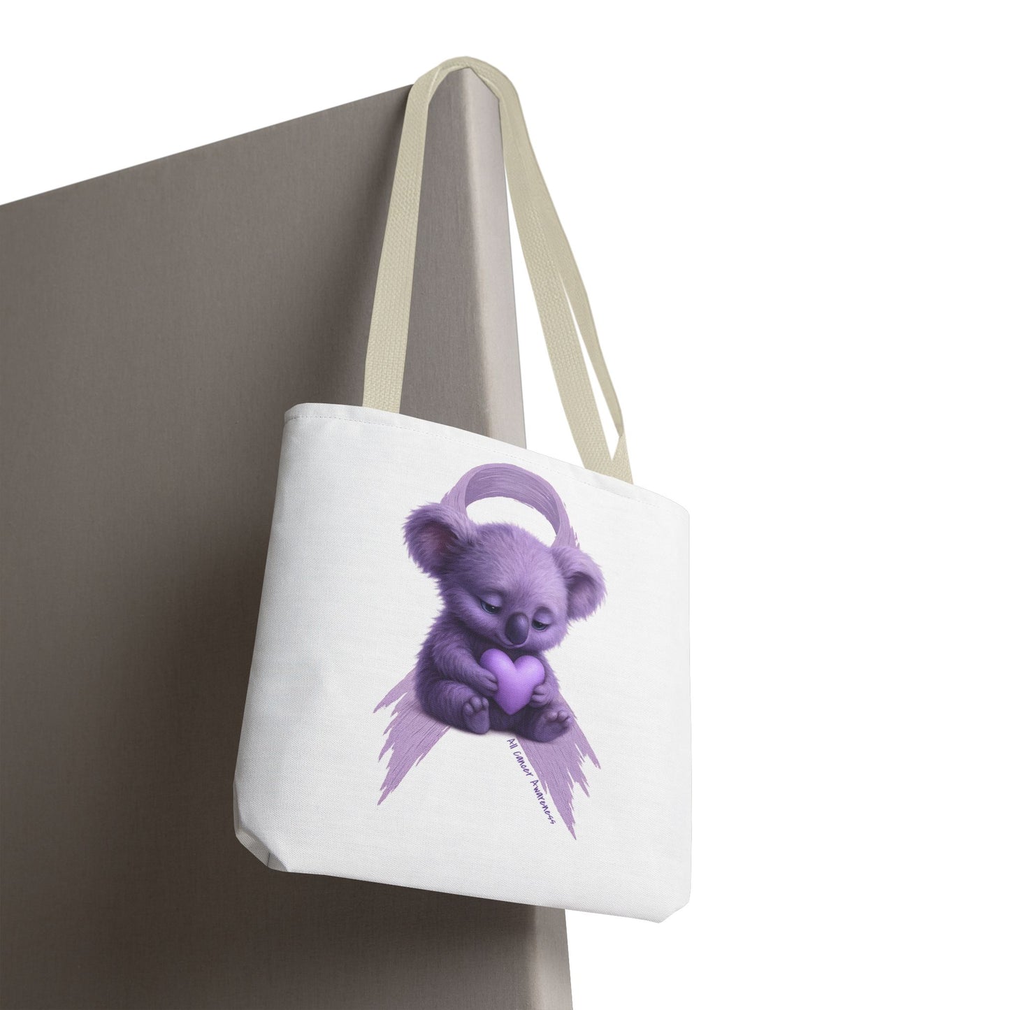 All Cancer Awareness Koala – Lavender Heart  - Tote Bag | Waratah and Wood Comfort and Courage Collection