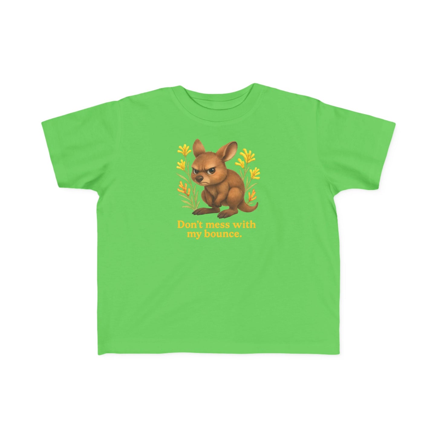 Don’t Mess With My Bounce – Toddler T-Shirt | Kangaroo Joey Design | Gumleaf Gang Mischief Makers