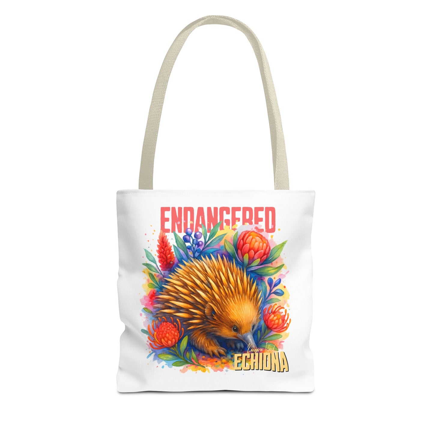 Endangered Kangaroo Island Echidna – Tote Bag | Australian Wildlife Conservation Design | Waratah and Wood Hearts and Habitats