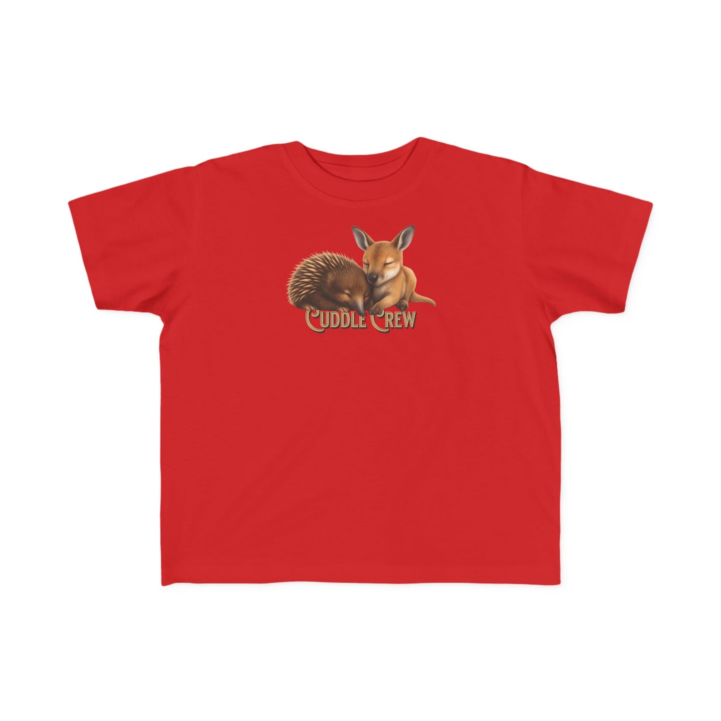 Cuddle Crew - Toddler T-Shirt | Kangaroo and Echidna Australian Wildlife Design | Gumleaf Gang Bushland Bonds