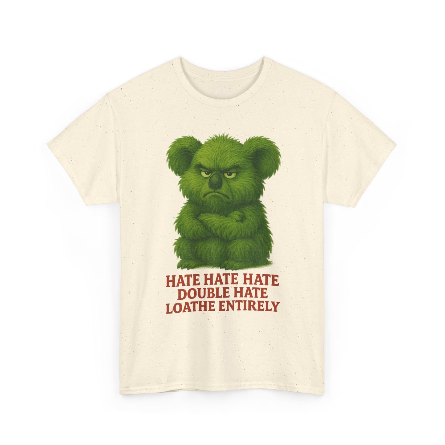 Grumpy Green Koala Christmas – Adult T-Shirt | Native Wildlife Design | Gumleaf Gang Festive Friends