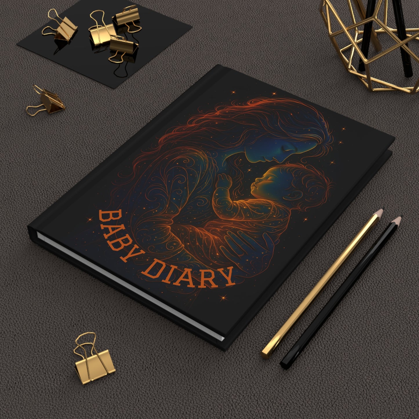 Celestial Mother and Child – Baby Diary | Luminous Journal of Love | Waratah and Wood Keepsake Memory Book