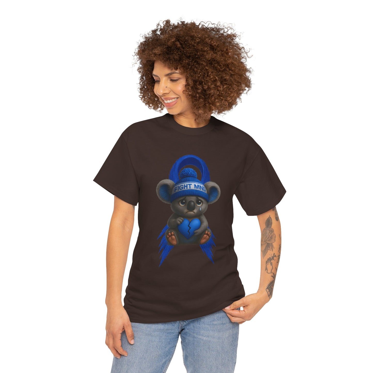 MND Awareness Koala – Adult T-Shirt | Support Motor Neurone Disease Research | Waratah and Wood Comfort and Courage Collection