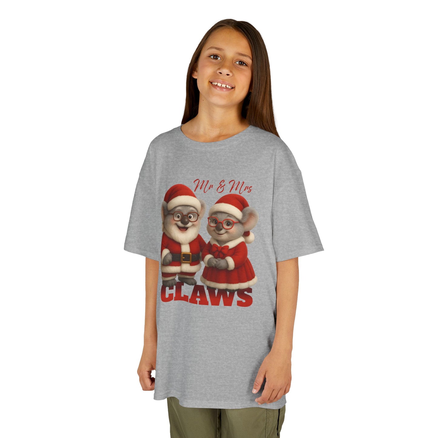 Mr and Mrs Claws – Kids T-Shirt | Koala Santa and Mrs Claws Design | Gumleaf Gang Festive Friends