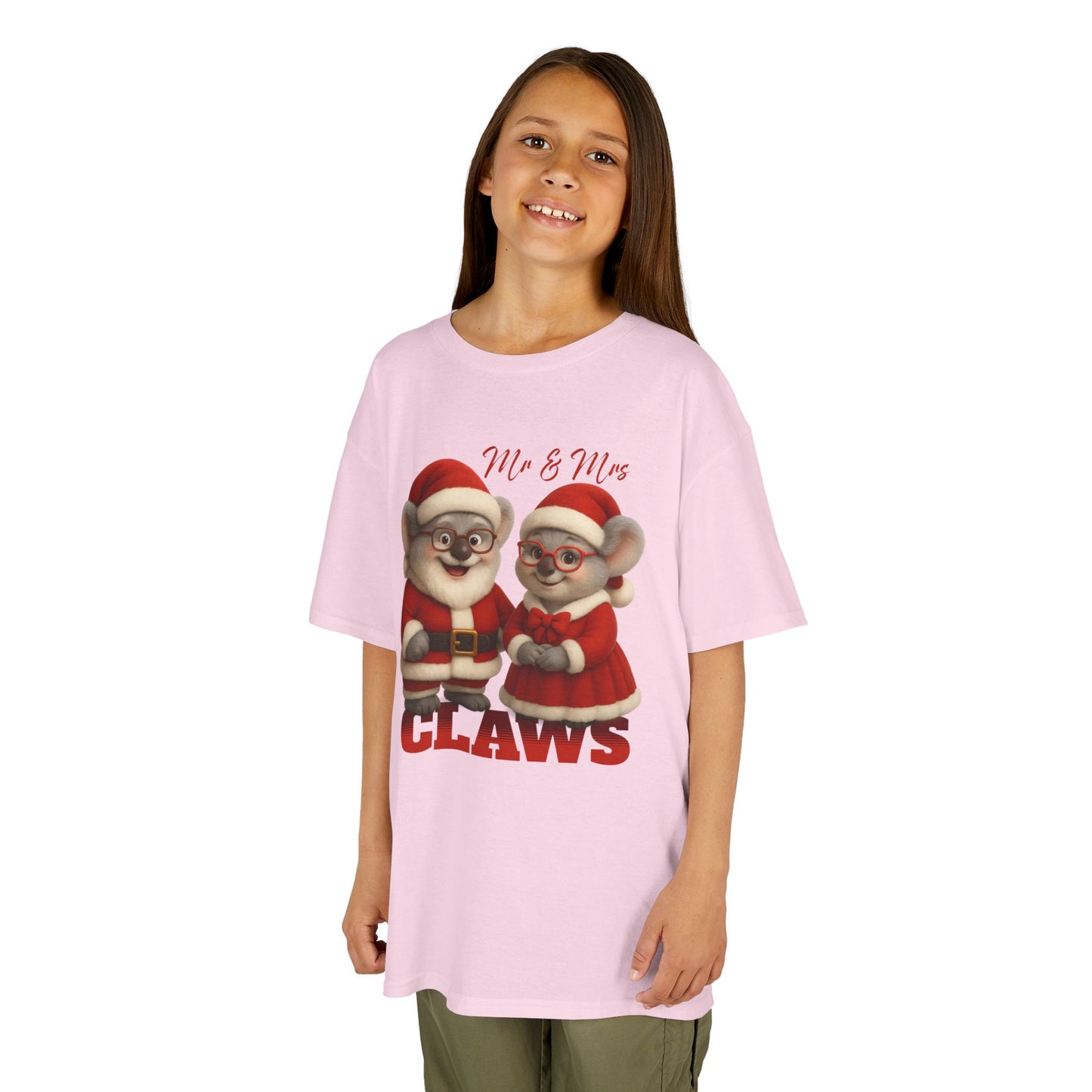 Mr and Mrs Claws – Kids T-Shirt | Koala Santa and Mrs Claws Design | Gumleaf Gang Festive Friends