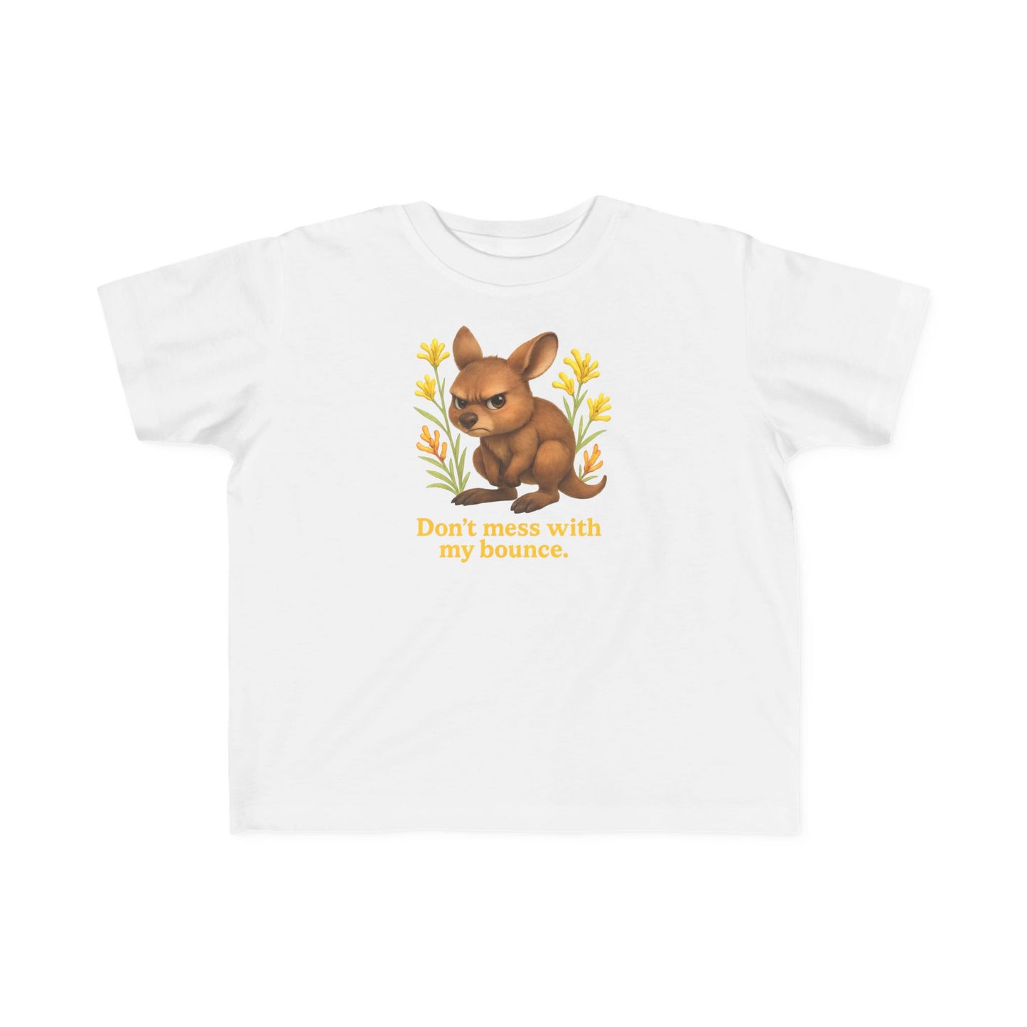 Don’t Mess With My Bounce – Toddler T-Shirt | Kangaroo Joey Design | Gumleaf Gang Mischief Makers