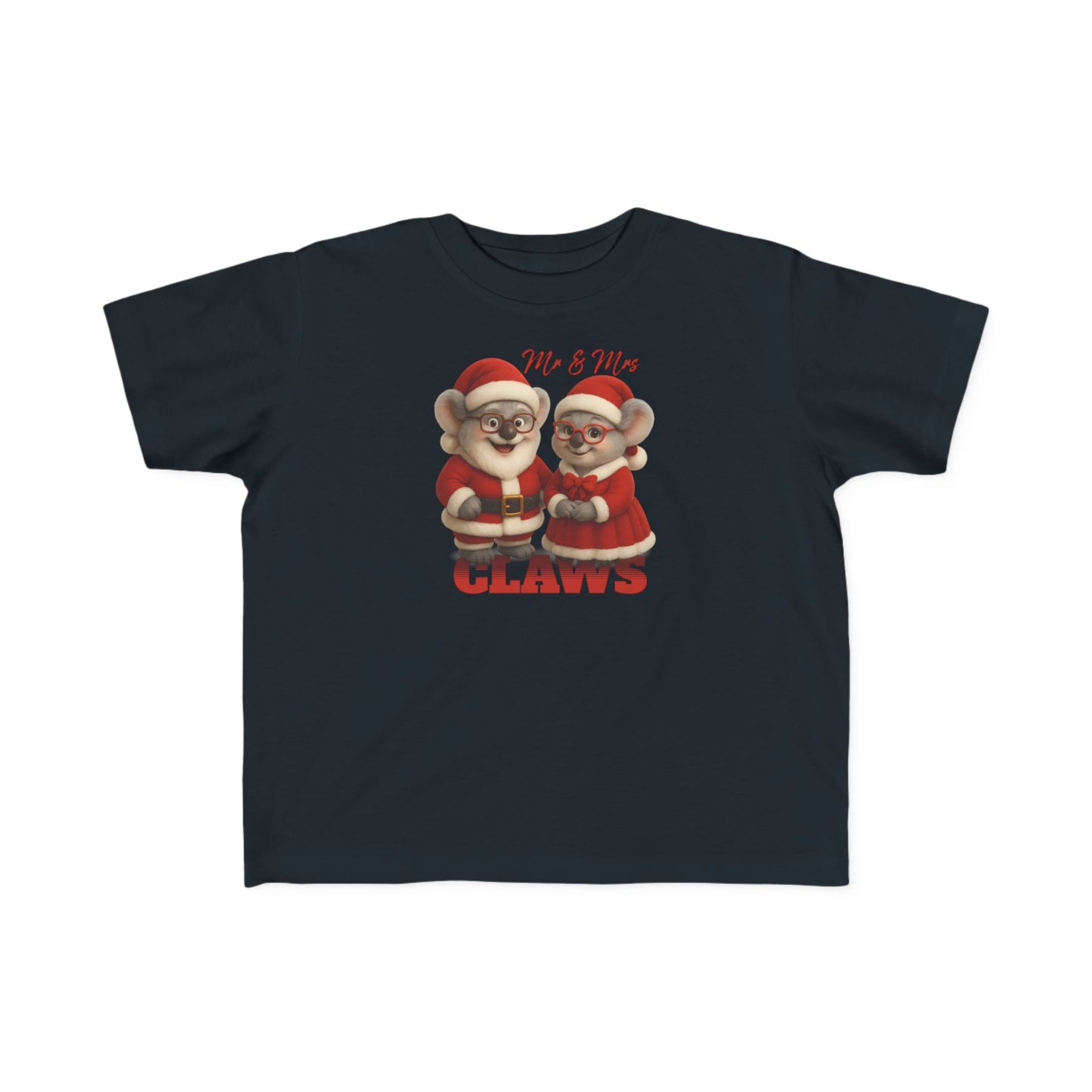 Mr and Mrs Claws – Toddler T-Shirt | Koala Santa and Mrs Claws Design | Gumleaf Gang Festive Friends