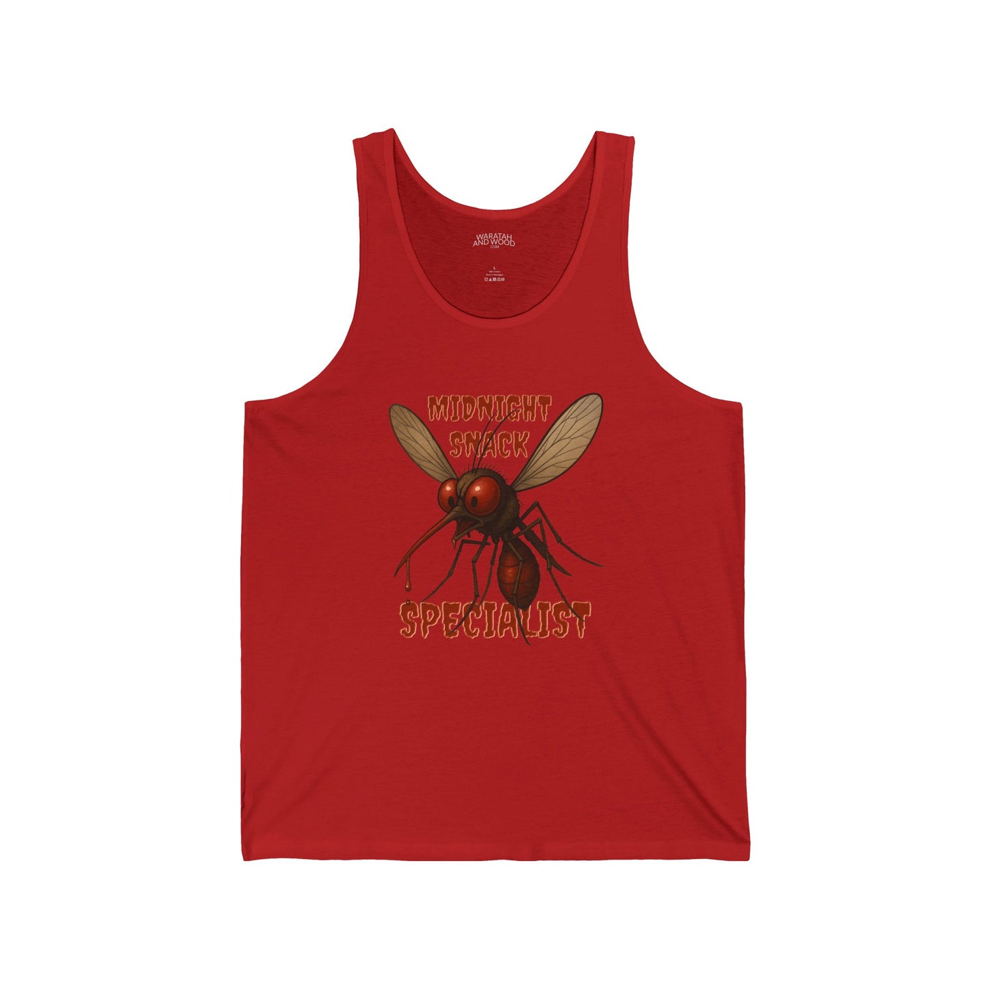 Midnight Snack Specialist – Aussie Summer Tank | Funny Mozzie Vampire Singlet | Waratah and Wood Pride and Play Collection