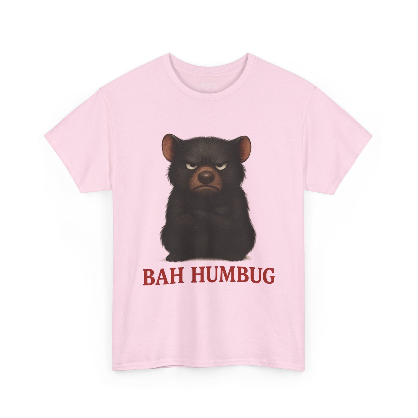 Bah Humbug Christmas – Adult T-Shirt | Tasmanian Devil Design | Gumleaf Gang Festive Friends