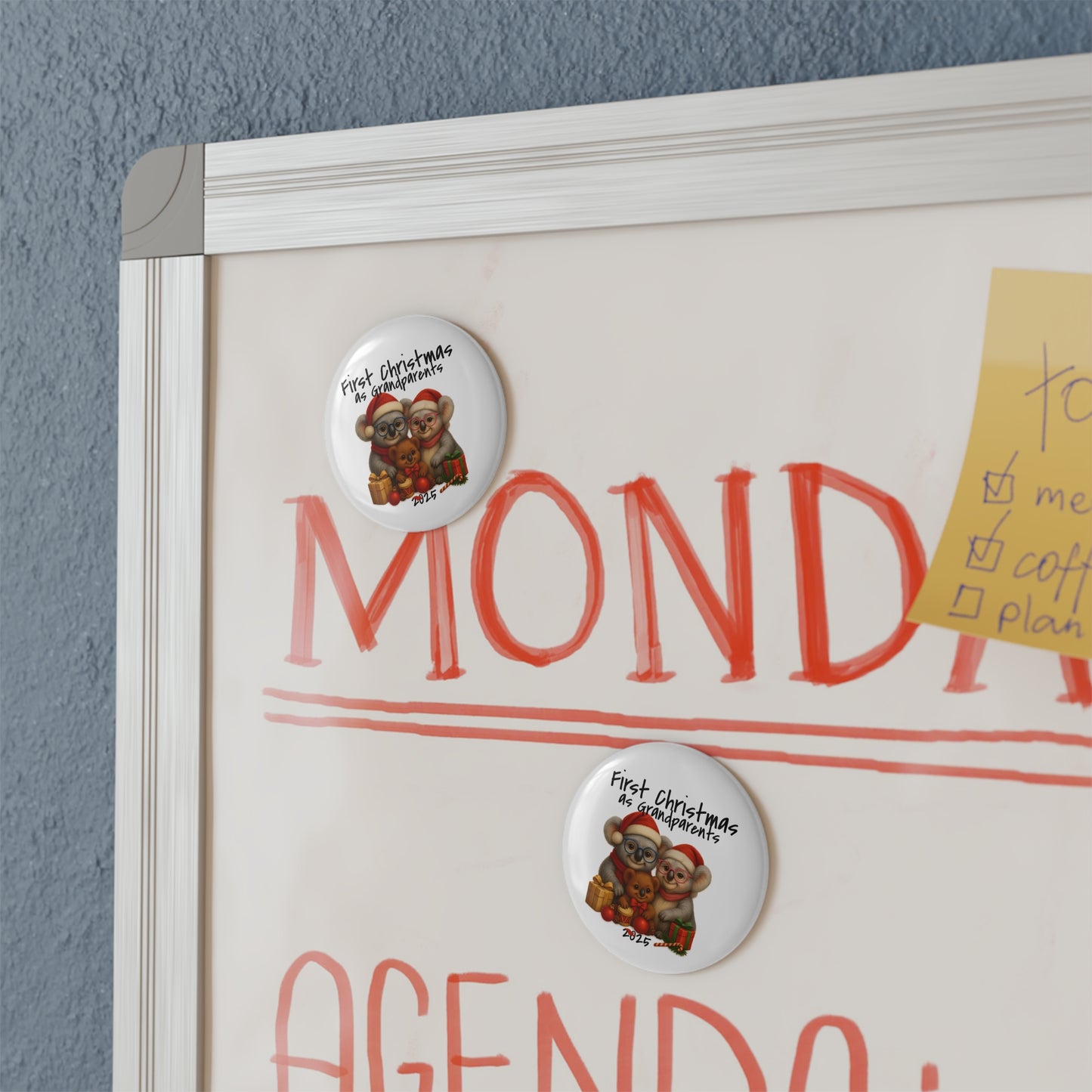 First Christmas as Grandparents 2025 Ceramic Fridge Magnet – Gumleaf Gang Koala Family Keepsake