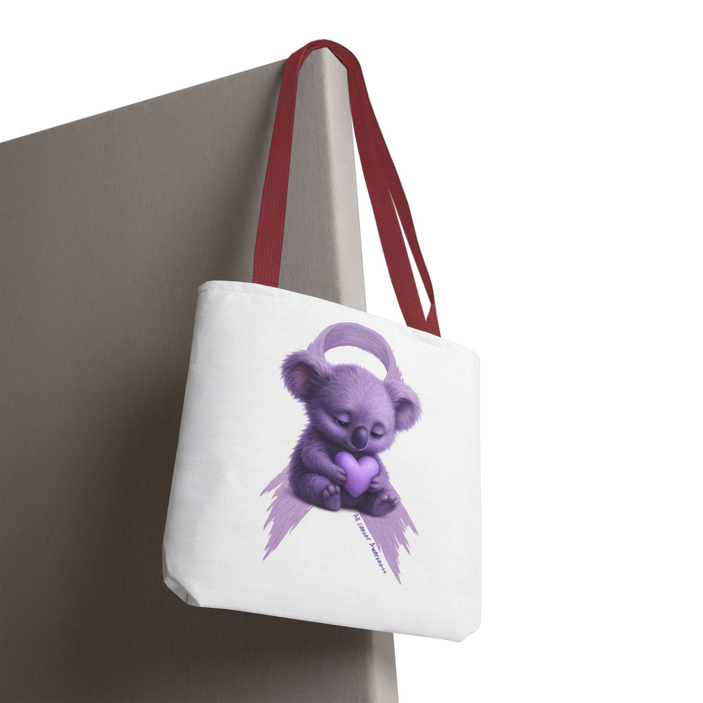 All Cancer Awareness Koala – Lavender Heart  - Tote Bag | Waratah and Wood Comfort and Courage Collection