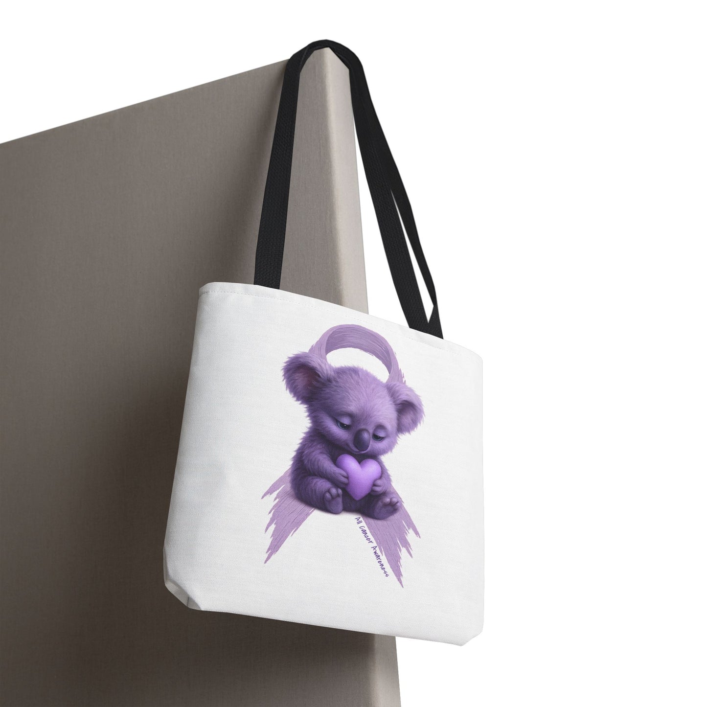 All Cancer Awareness Koala – Lavender Heart  - Tote Bag | Waratah and Wood Comfort and Courage Collection