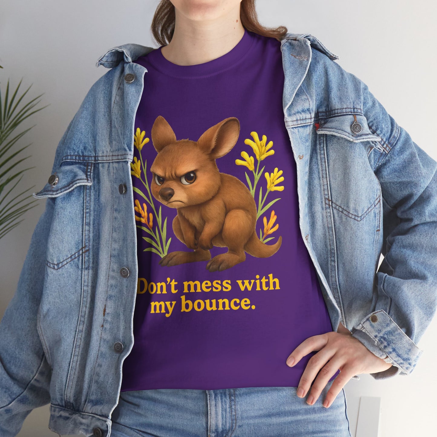 Don’t Mess With My Bounce – Adult T-Shirt | Kangaroo Joey Design | Gumleaf Gang Mischief Makers