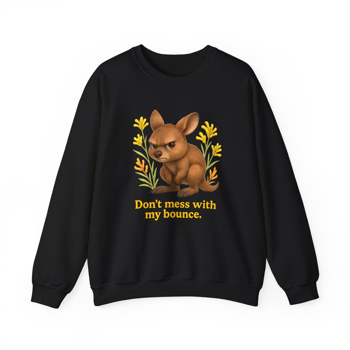 Don’t Mess With My Bounce – Adult Jumper | Kangaroo Joey Design | Gumleaf Gang Mischief Makers