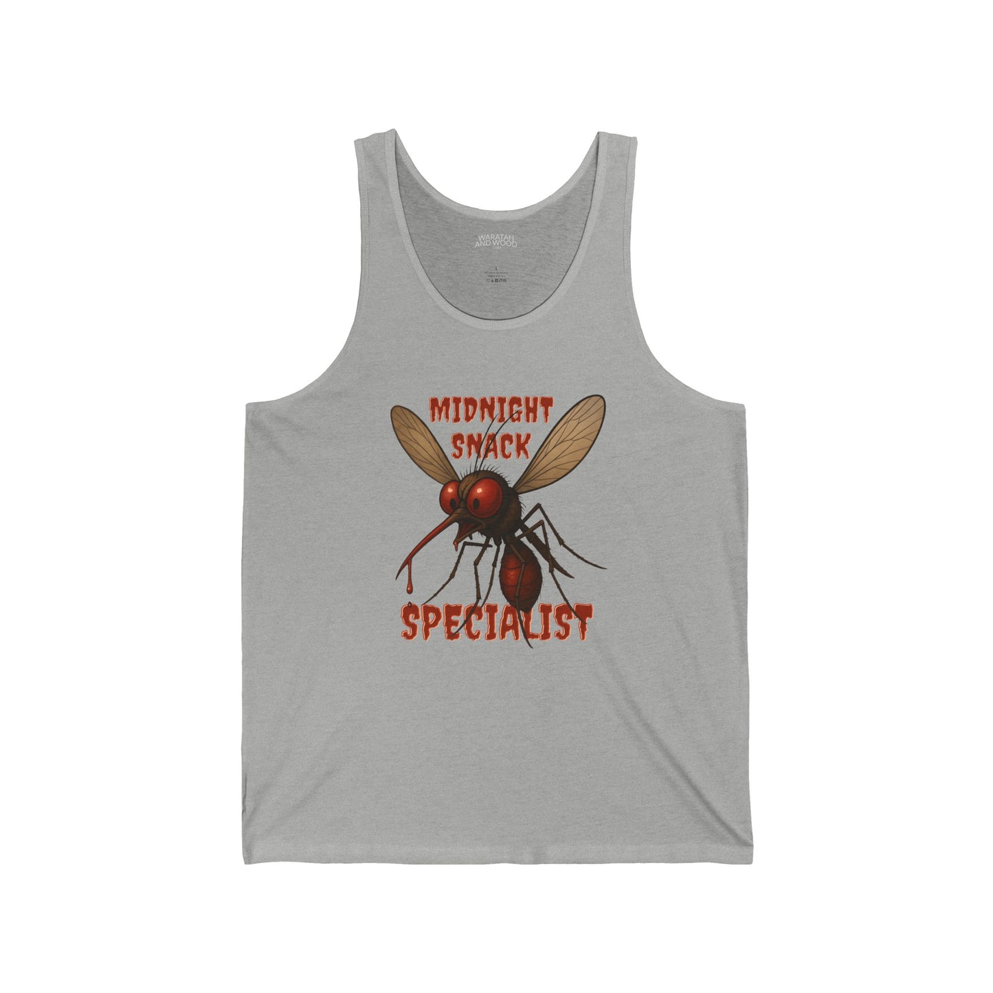 Midnight Snack Specialist – Aussie Summer Tank | Funny Mozzie Vampire Singlet | Waratah and Wood Pride and Play Collection