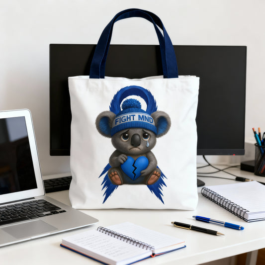 MND Awareness Koala – Tote Bag | Support Motor Neurone Disease Research | Waratah and Wood Comfort and Courage Collection