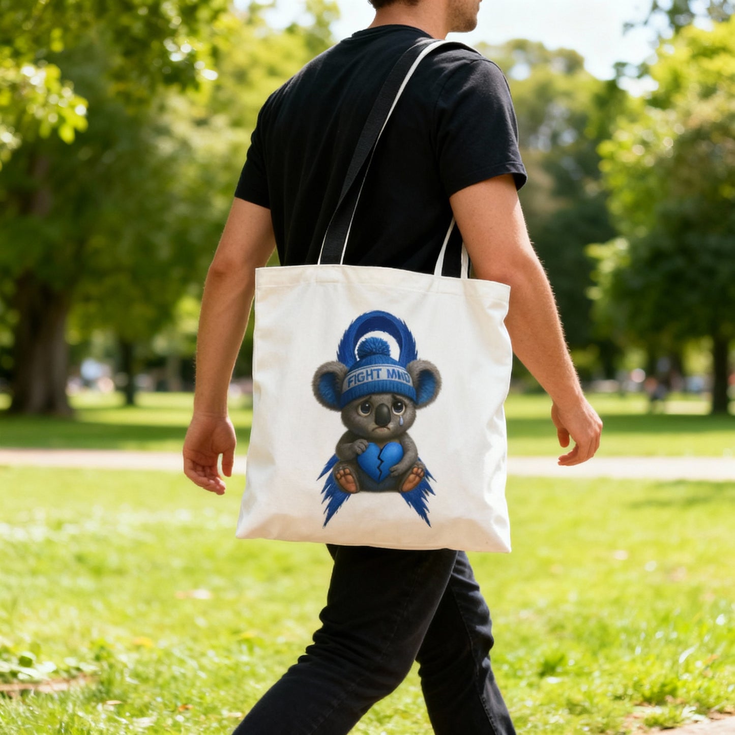 MND Awareness Koala – Tote Bag | Support Motor Neurone Disease Research | Waratah and Wood Comfort and Courage Collection