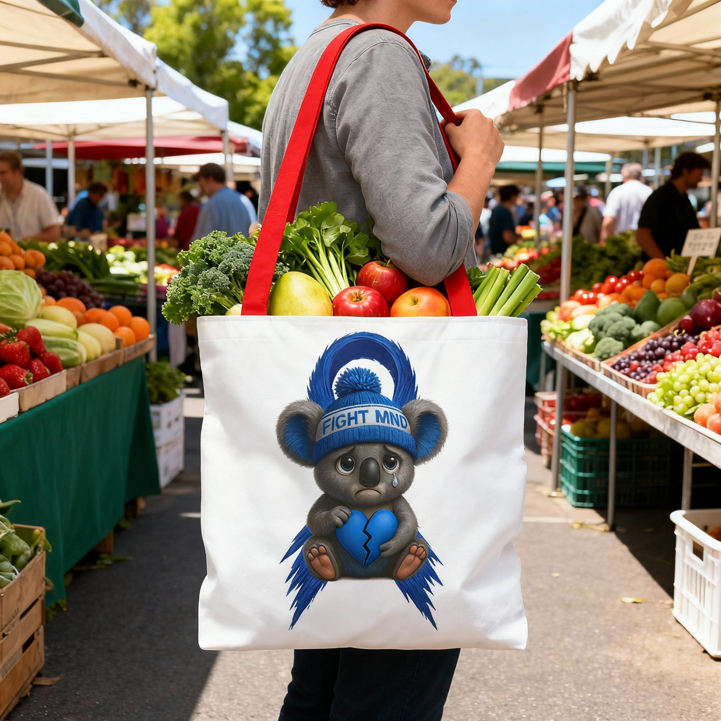 MND Awareness Koala – Tote Bag | Support Motor Neurone Disease Research | Waratah and Wood Comfort and Courage Collection