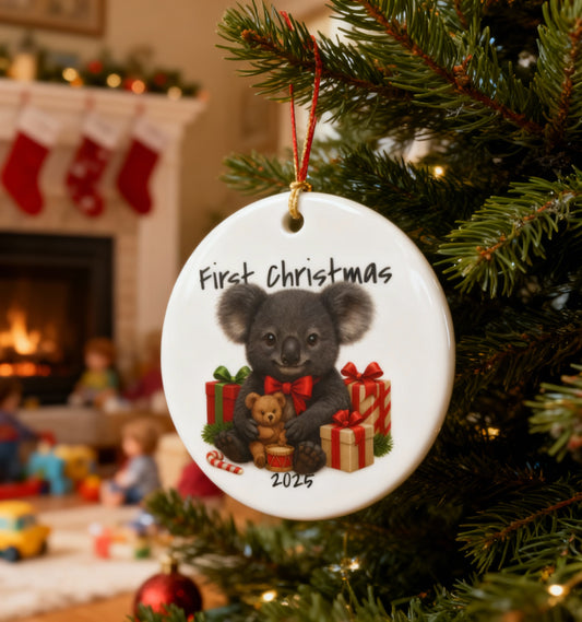 First Christmas Koala 4 - Australian Animal Christmas Ornament – 2025 Festive Keepsake