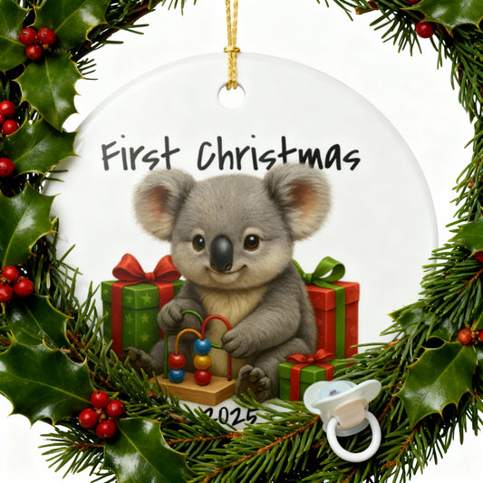 First Christmas Koala 3 - Australian Animal Christmas Ornament – 2025 Festive Keepsake