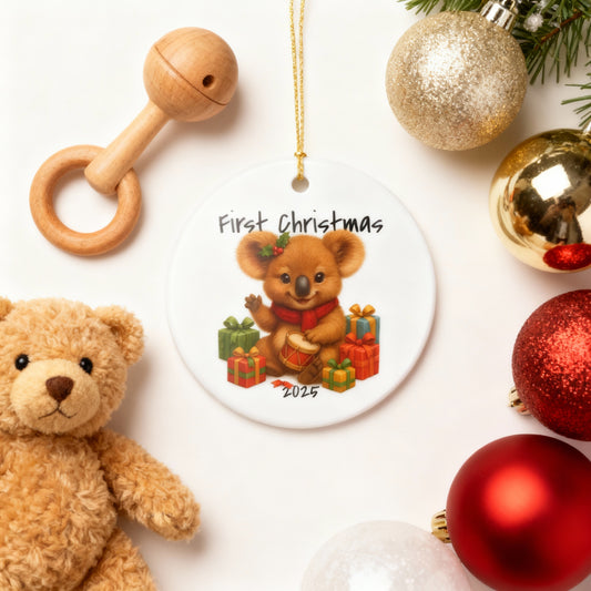 First Christmas Koala 2 - Australian Animal Christmas Ornament – 2025 Festive Keepsake