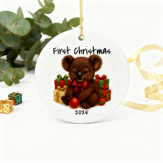 First Christmas Koala 1 - Australian Animal Christmas Ornament – 2025 Festive Keepsake