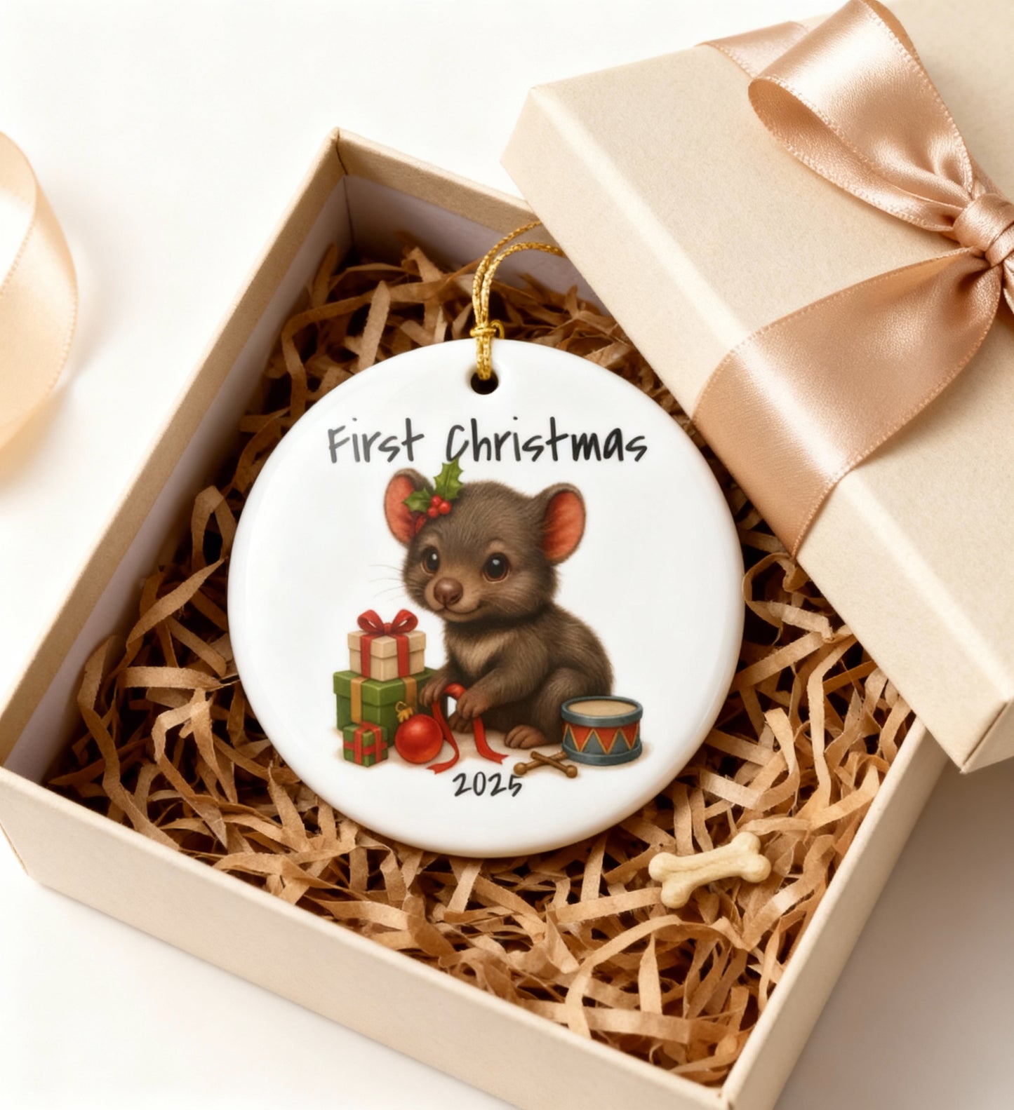 First Christmas Tasmanian Devil 3 - Australian Animal Christmas Ornament – 2025 Festive Keepsake