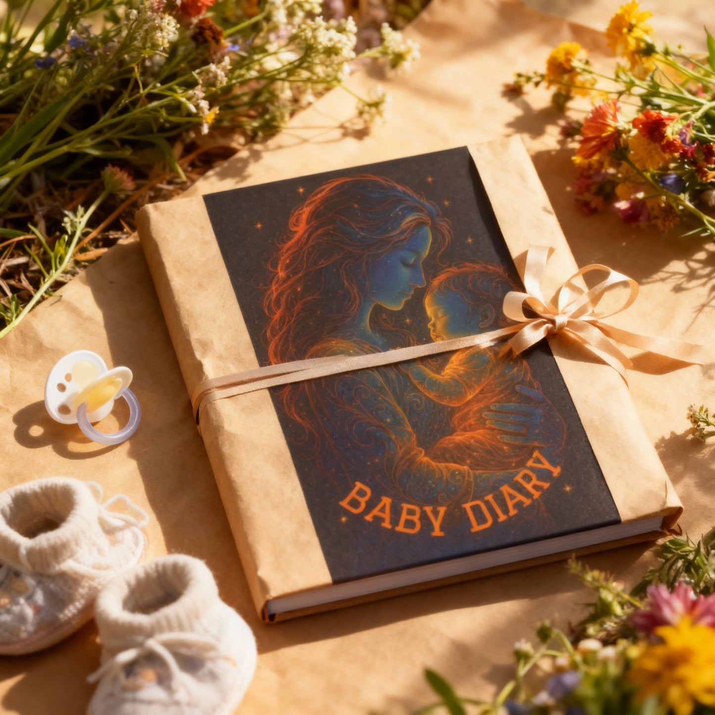 Celestial Mother and Child – Baby Diary | Luminous Journal of Love | Waratah and Wood Keepsake Memory Book