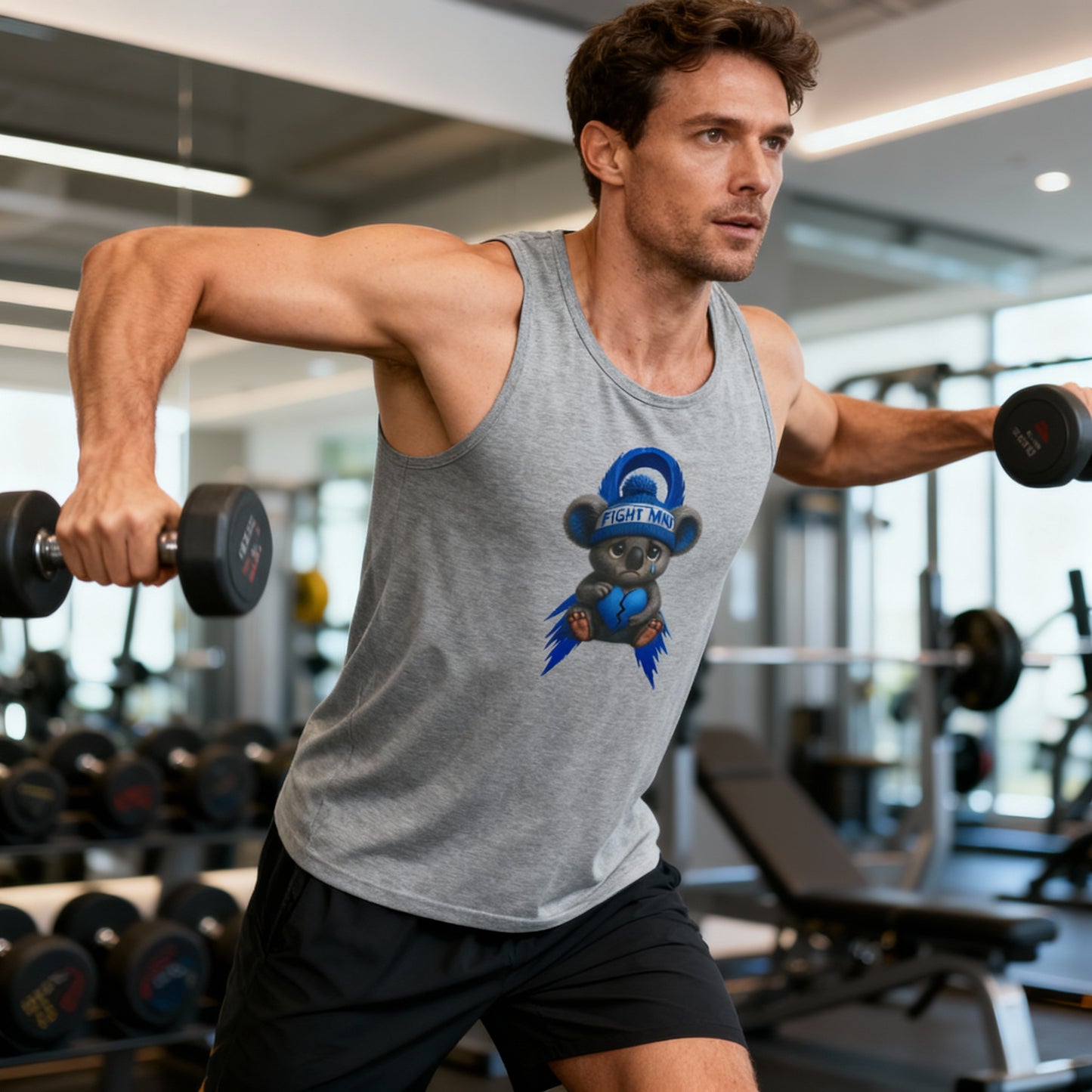 MND Awareness Koala – Adult Tank Top | Support Motor Neurone Disease Research | Waratah and Wood Comfort and Courage Collection