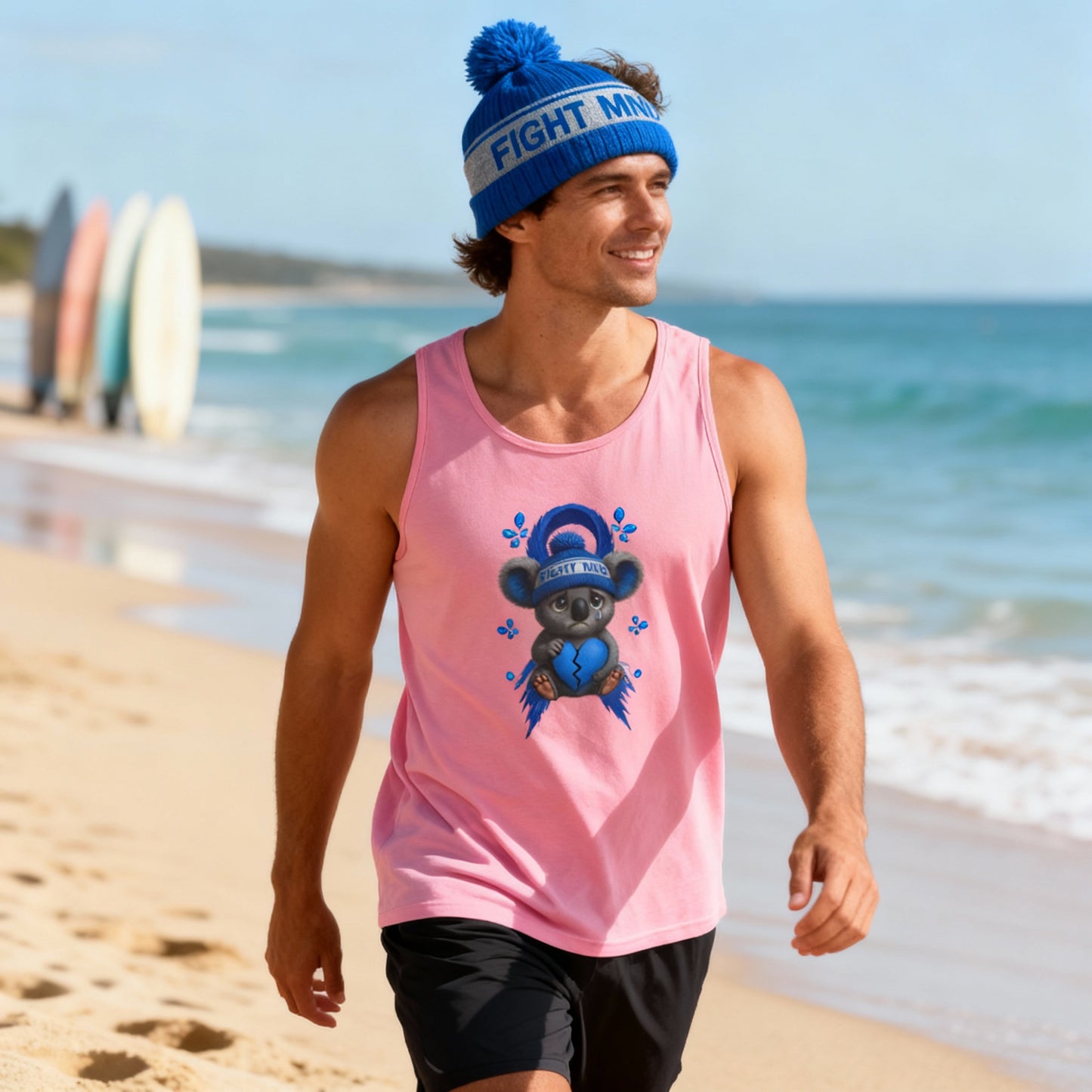 MND Awareness Koala – Adult Tank Top | Support Motor Neurone Disease Research | Waratah and Wood Comfort and Courage Collection